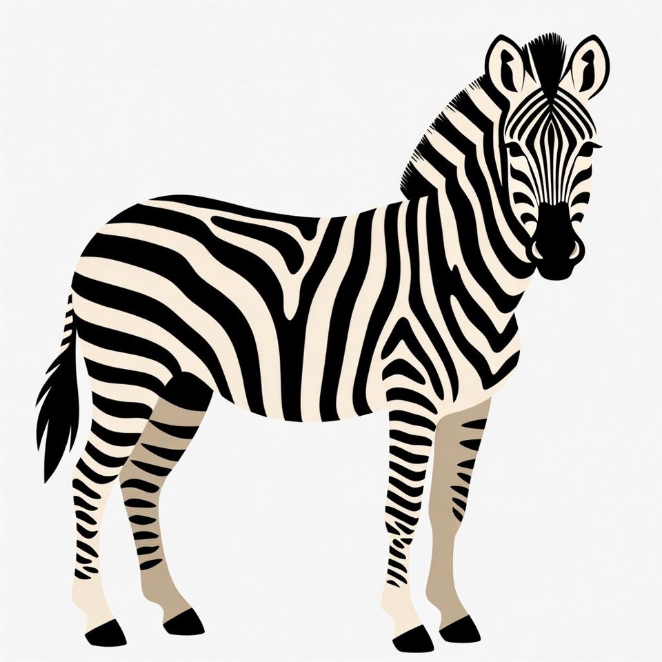 Zebra standing in striking pose Zebra standing in striking pose