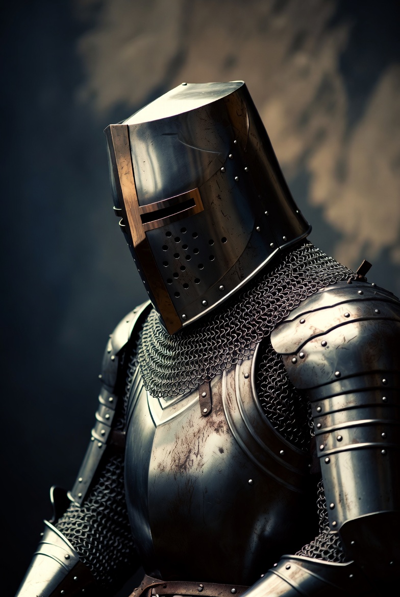 Medieval knight in shining armor Medieval knight in shining armor