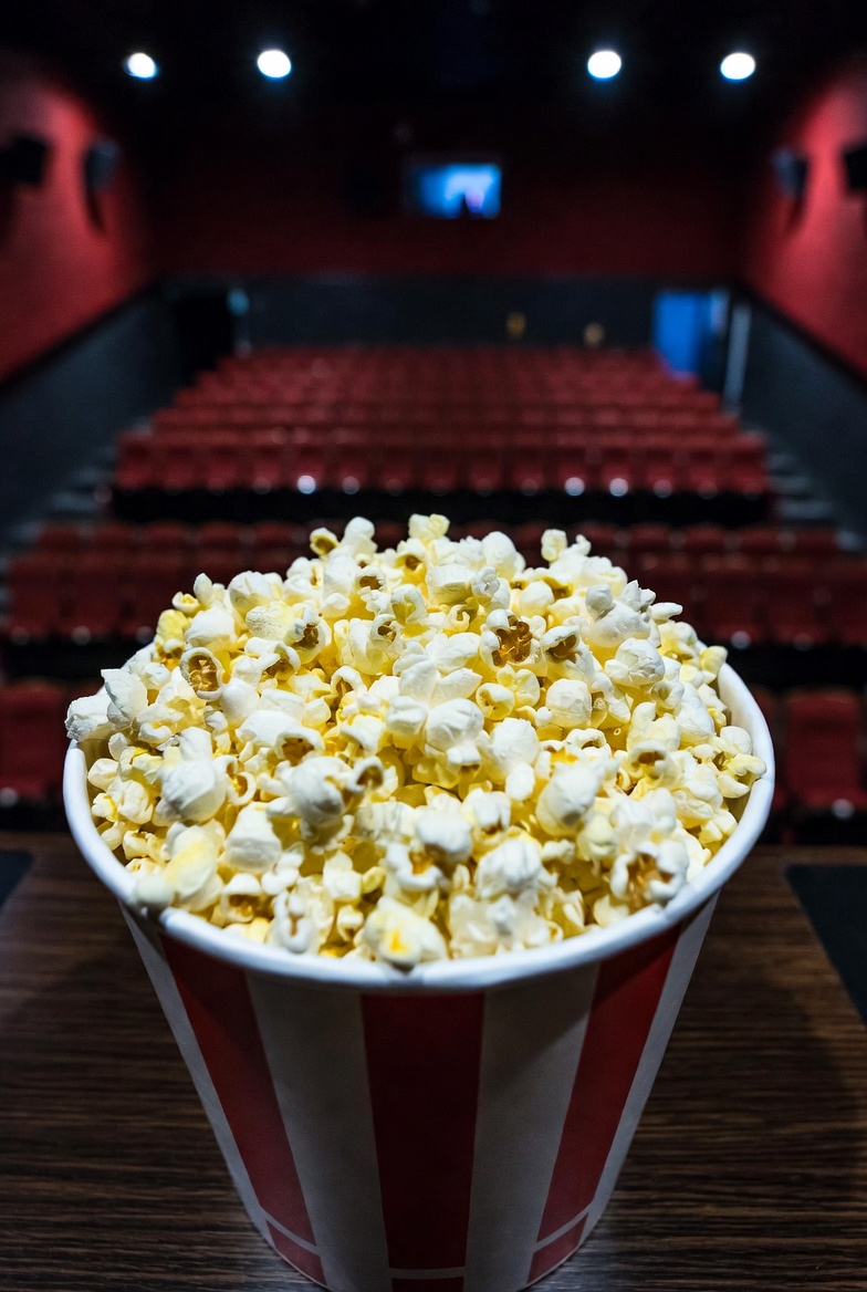 Popcorn in empty theater Popcorn in empty theater