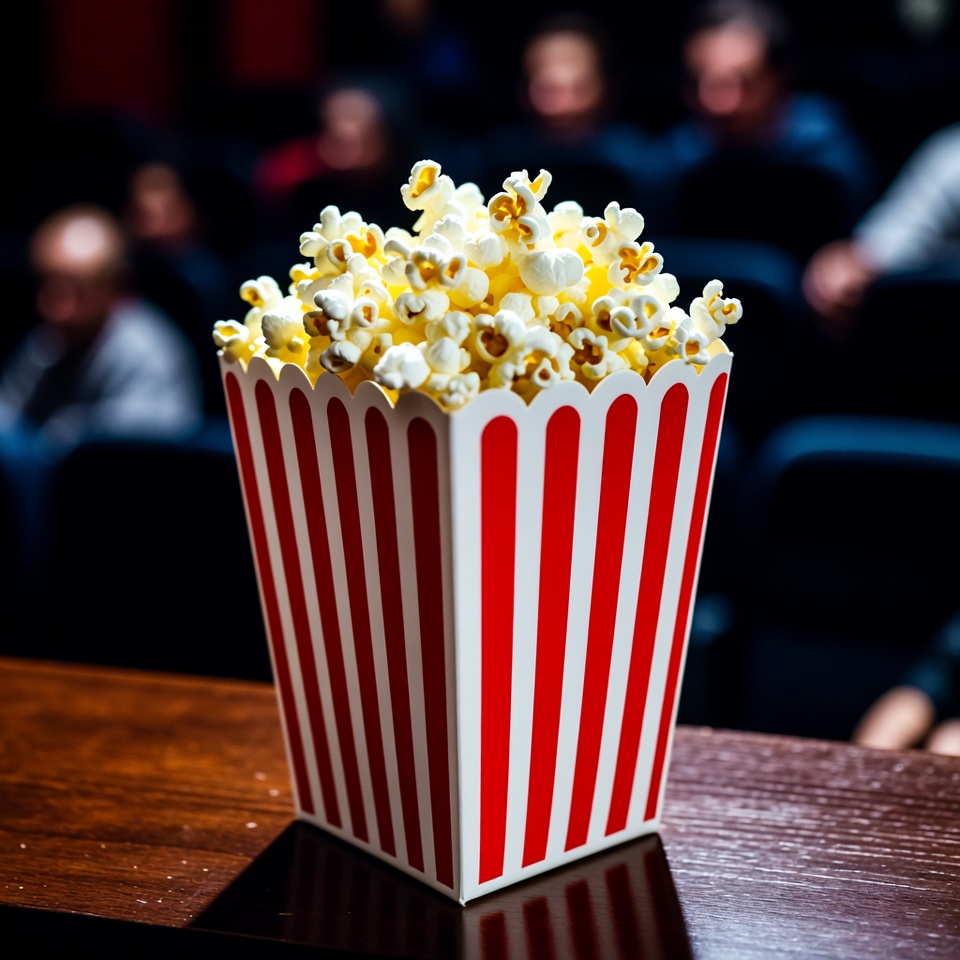 Fresh popcorn in a movie theater Fresh popcorn in a movie theater