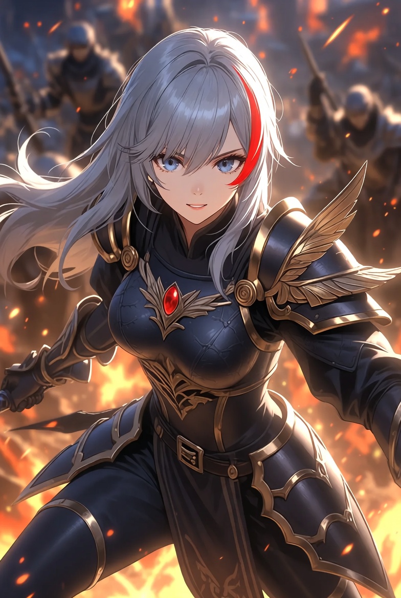 Warrior preparing for battle Warrior preparing for battle