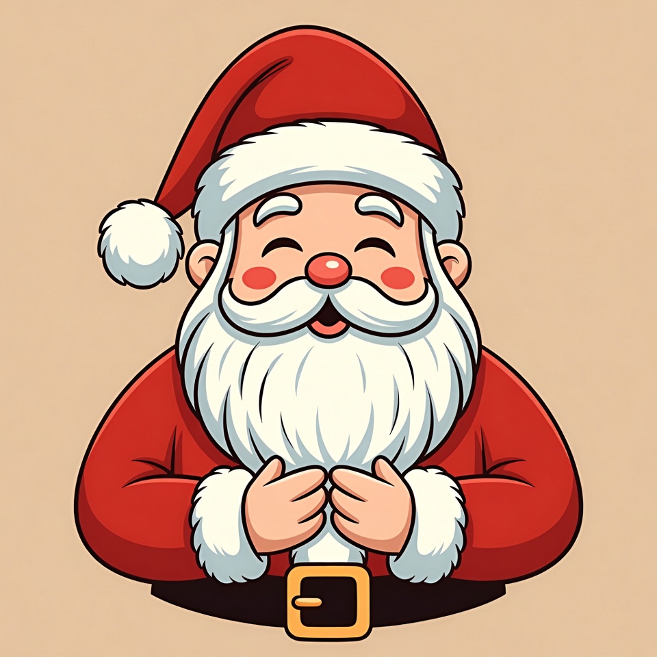 Cheerful santa in classic outfit Cheerful santa in classic outfit