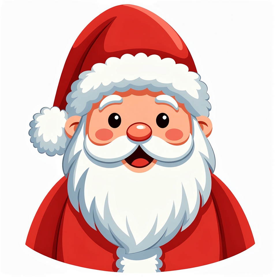 Santa claus smiling in festive attire Santa claus smiling in festive attire