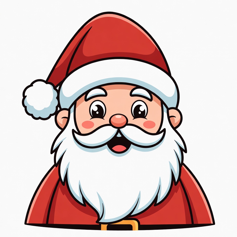 Cheerful santa claus in red hat Cheerful santa claus in red hat