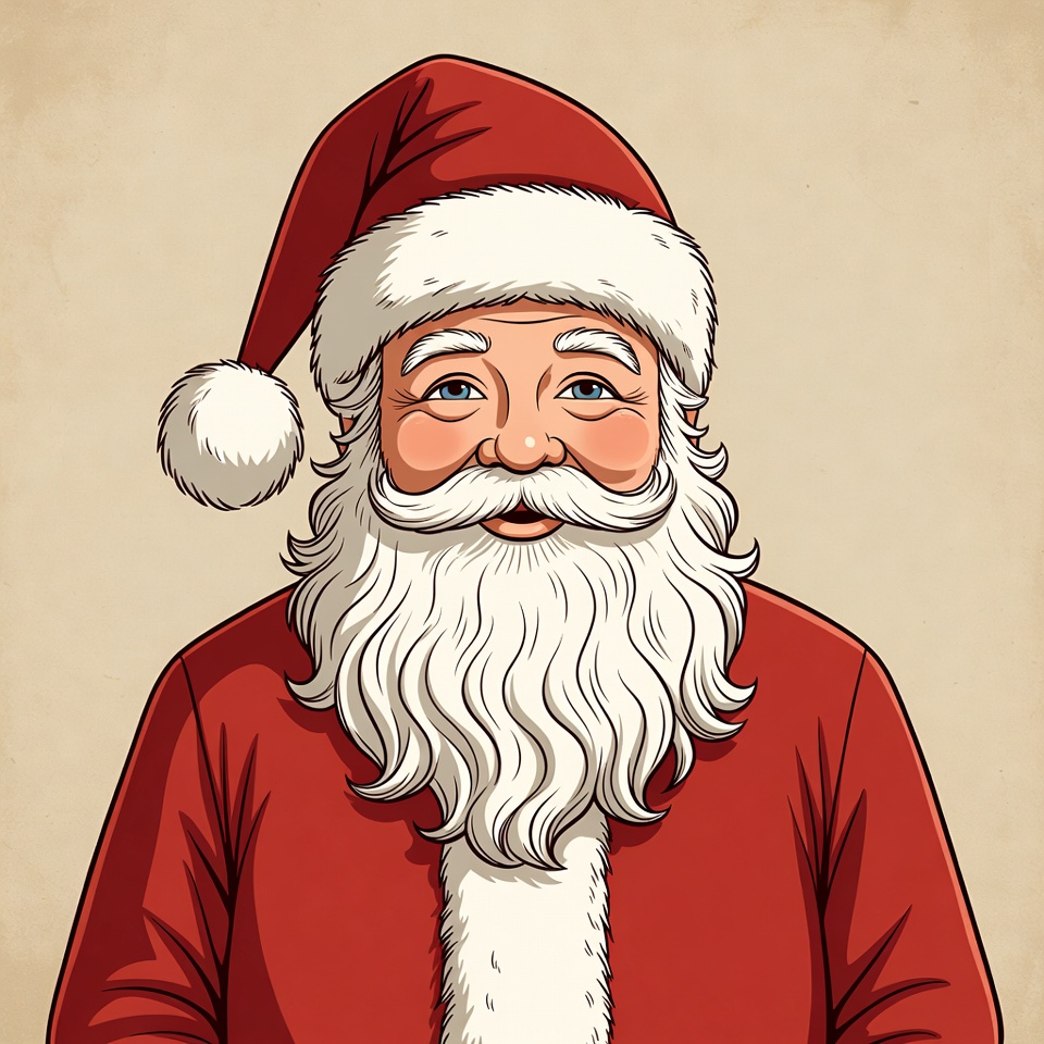 Happy santa with joyful expression Happy santa with joyful expression