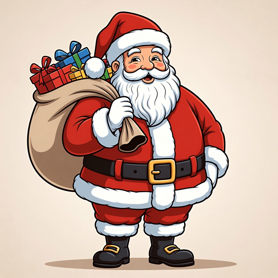 Santa claus with gift bag Santa claus with gift bag