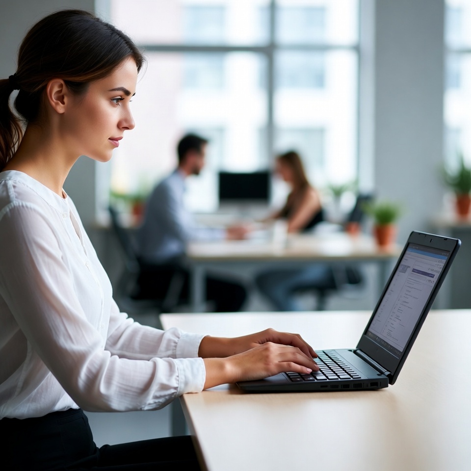 Focus and productivity in a modern office Focus and productivity in a modern office