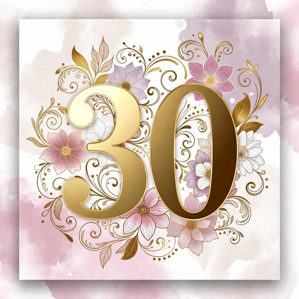 Celebrating 30 with floral design Celebrating 30 with floral design