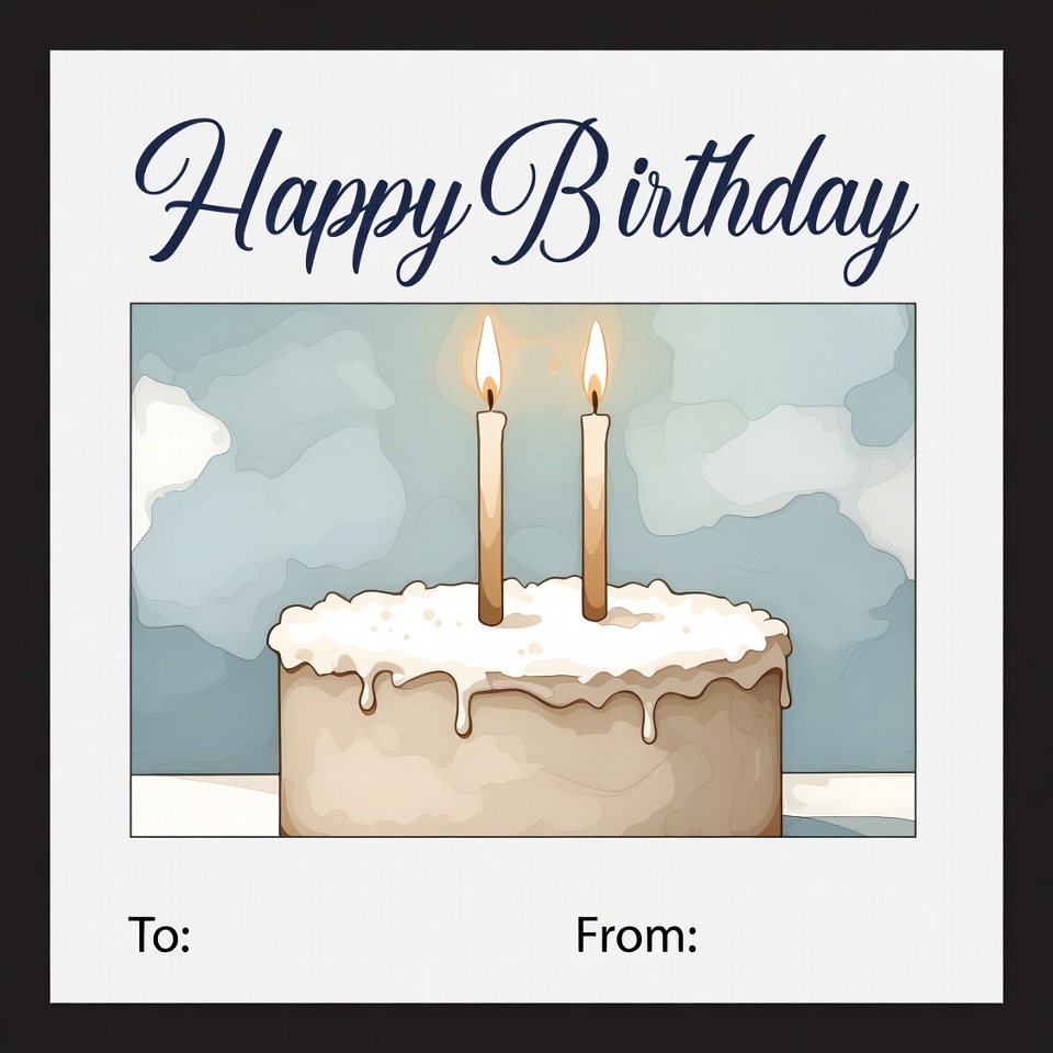 Simple birthday cake with candles Simple birthday cake with candles