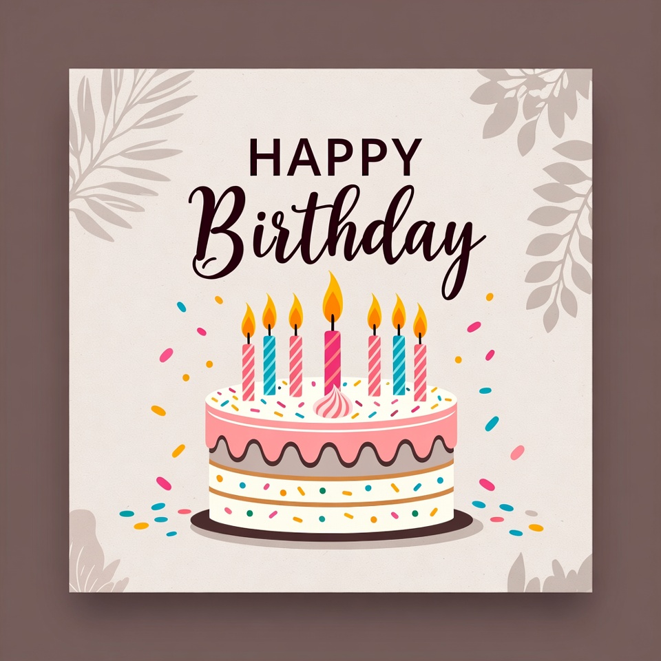 Birthday cake with colorful candles Birthday cake with colorful candles