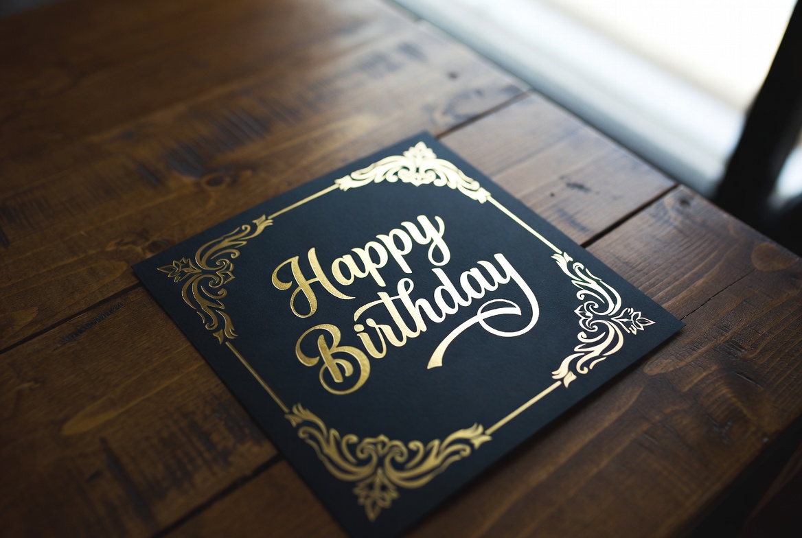 Elegant birthday decoration on table Elegant birthday decoration on table