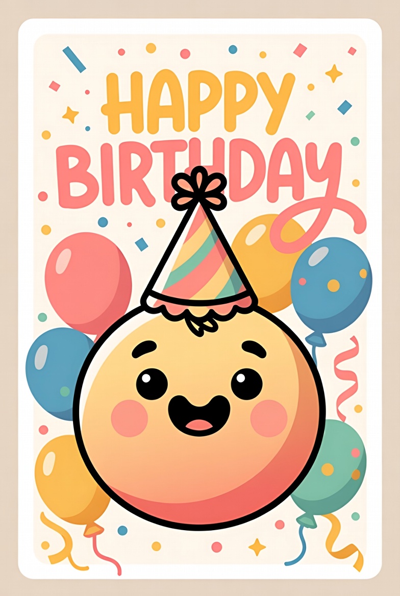 Cheerful birthday celebration card design Cheerful birthday celebration card design