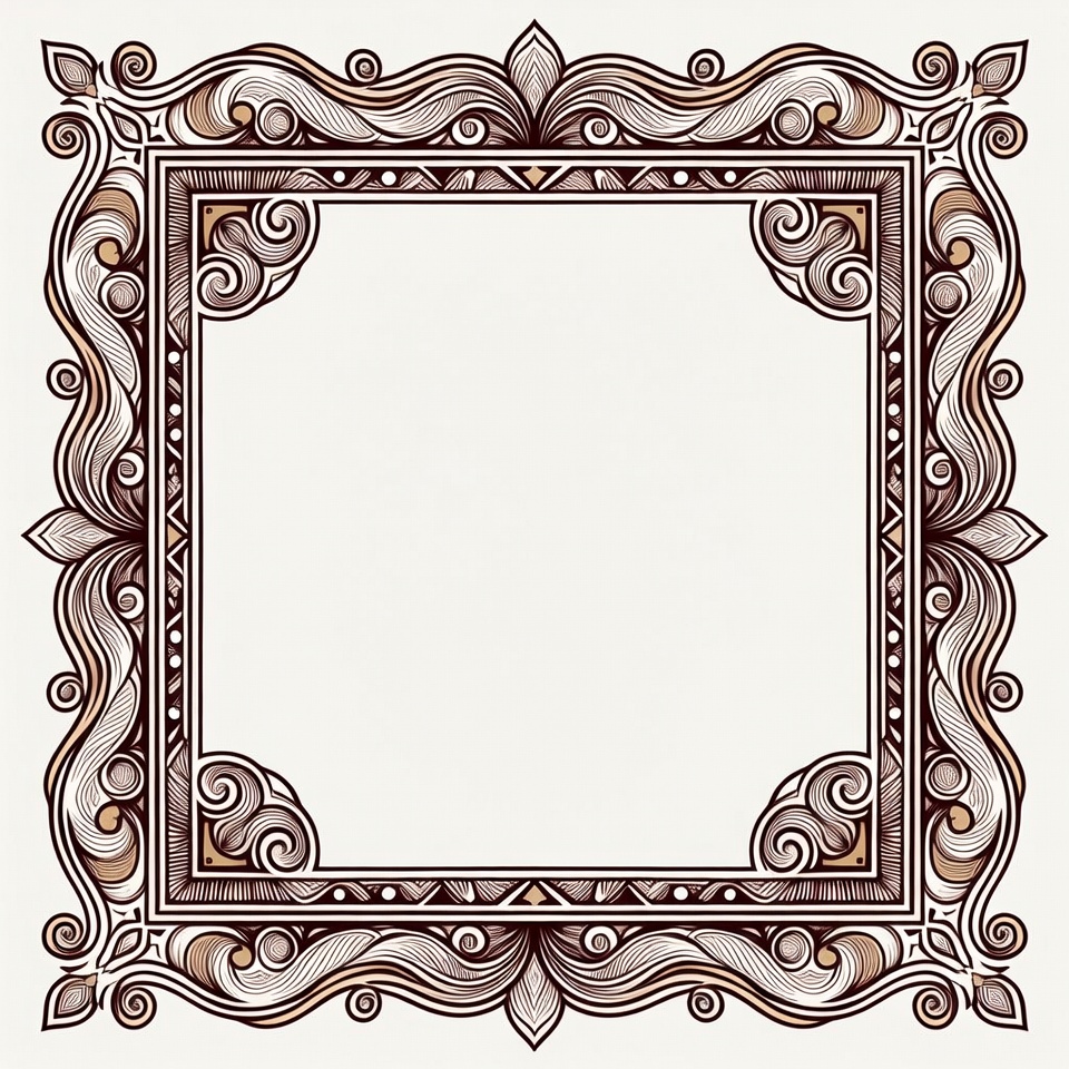 Ornate decorative frame design Ornate decorative frame design