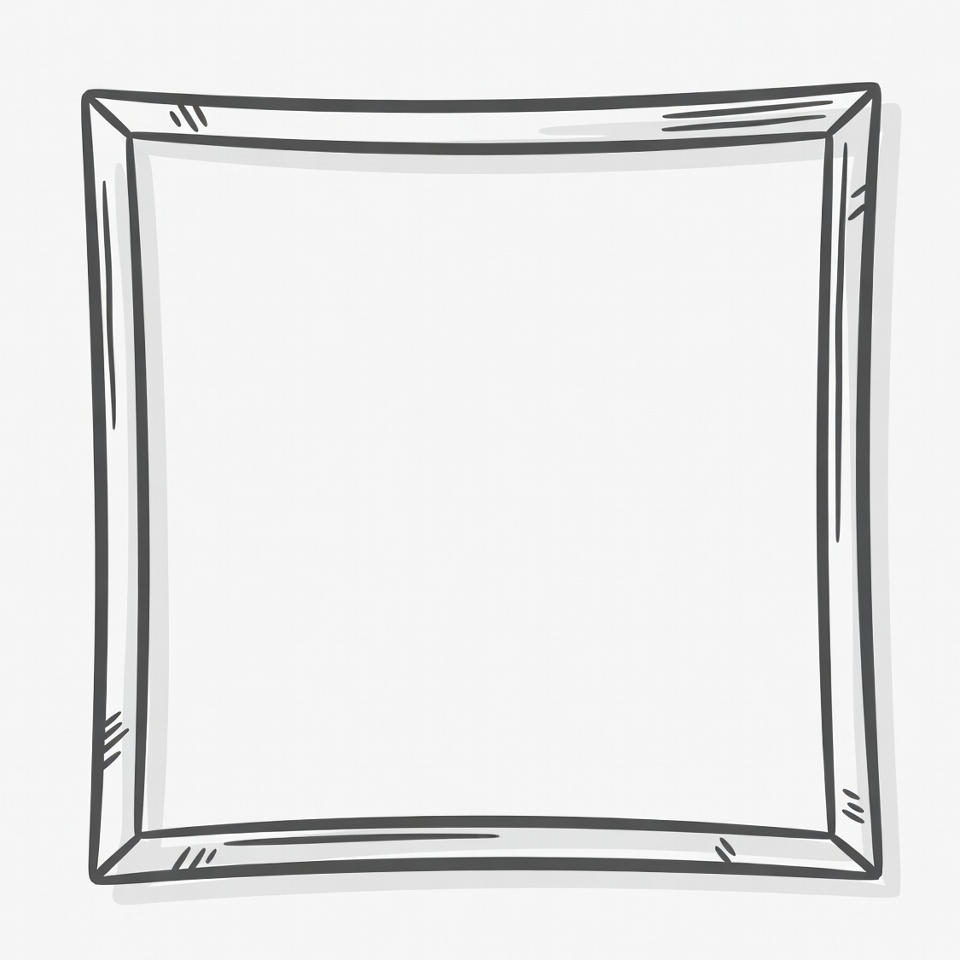 Empty picture frame on white background Empty picture frame on white background