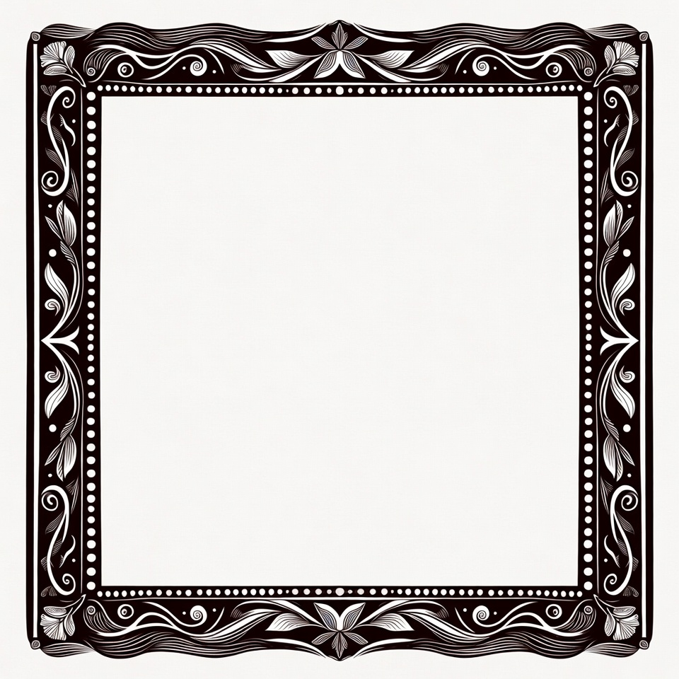 Elegant black and white frame design Elegant black and white frame design