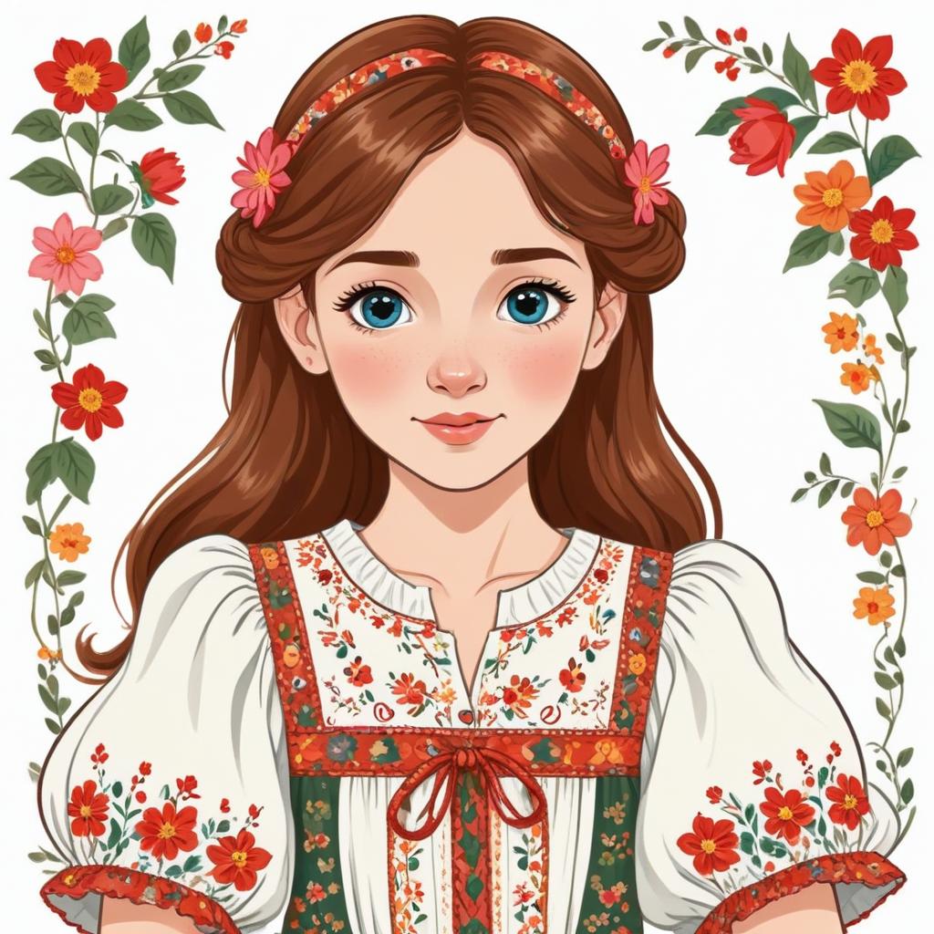 Young girl in traditional attire Young girl in traditional attire