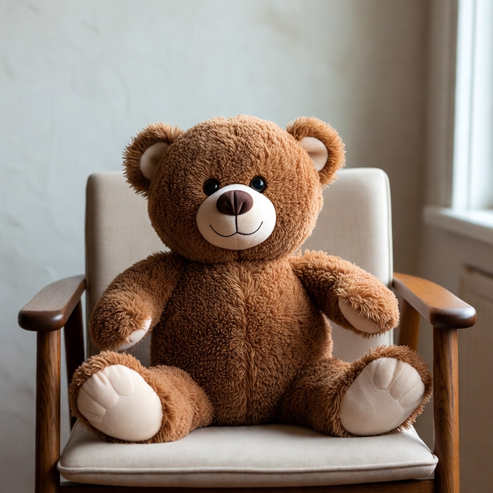 Cozy teddy bear on chair Cozy teddy bear on chair