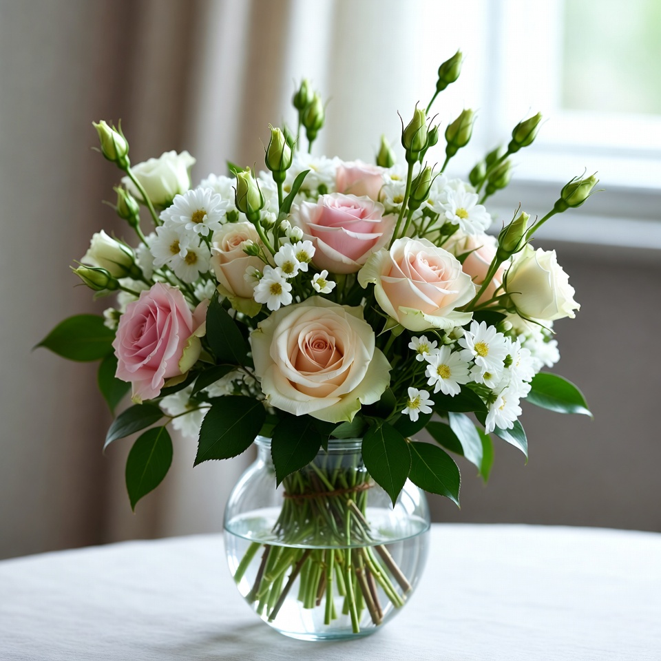 Elegant flower bouquet in a vase Elegant flower bouquet in a vase