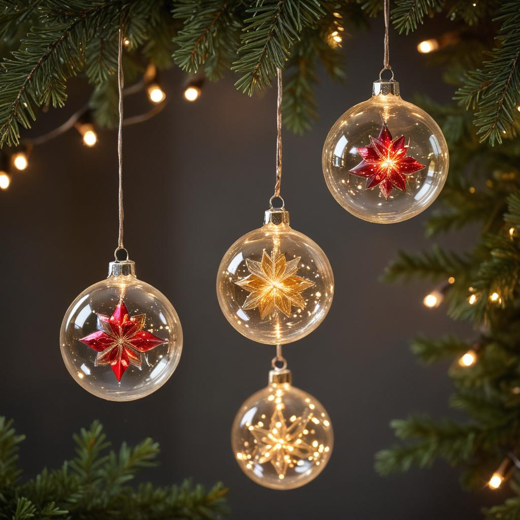 Christmas ornaments hanging on tree Christmas ornaments hanging on tree