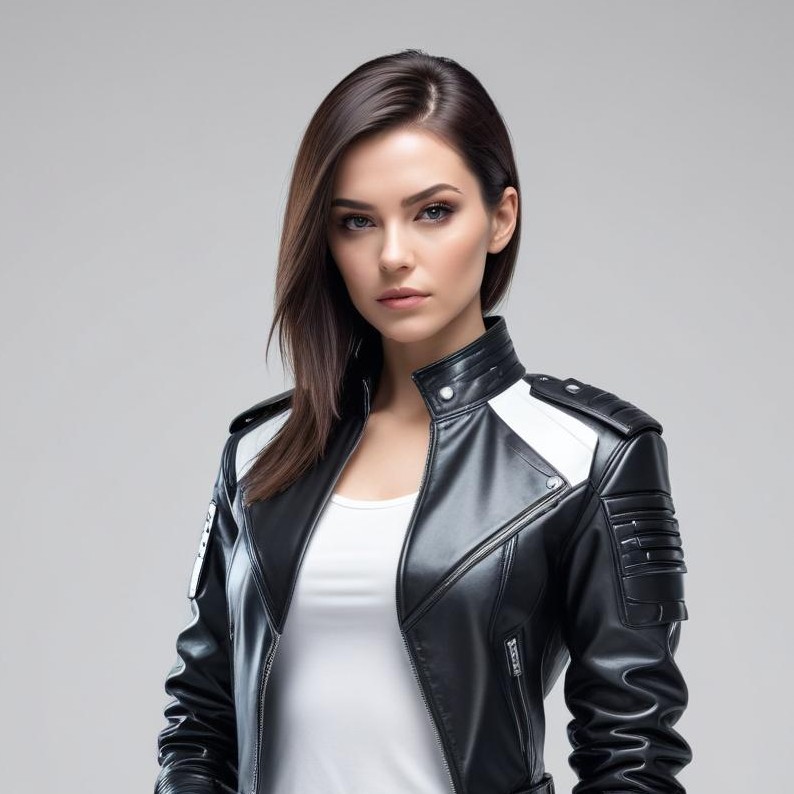 Portrait of a confident woman in leather Portrait of a confident woman in leather