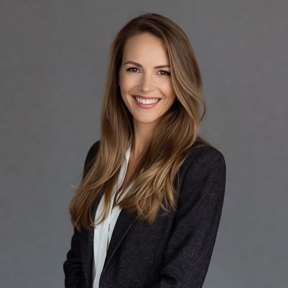 Professional woman smiling confidently Professional woman smiling confidently