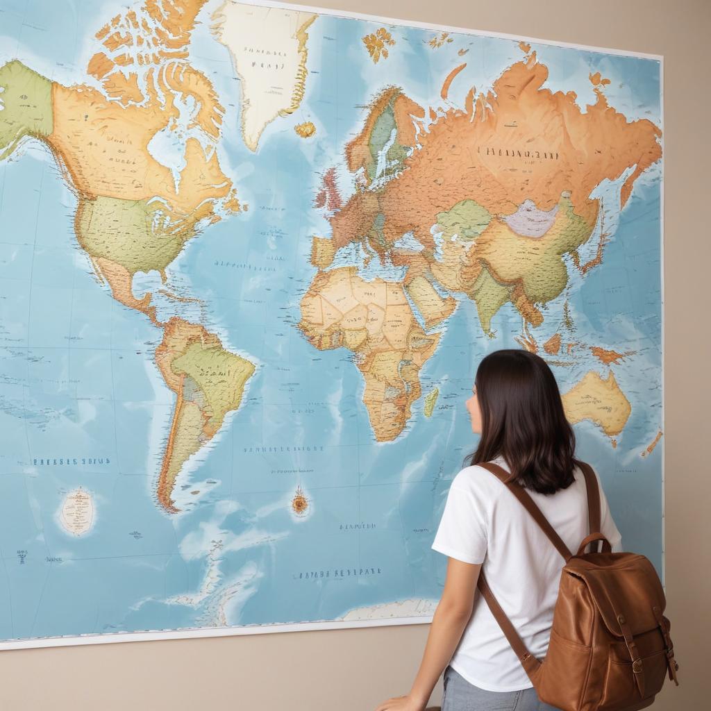 Exploring the world map indoors Exploring the world map indoors