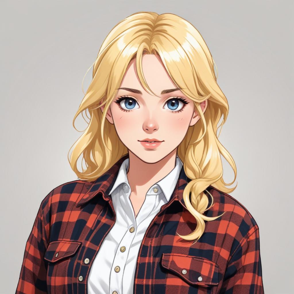 Young woman in casual attire Young woman in casual attire