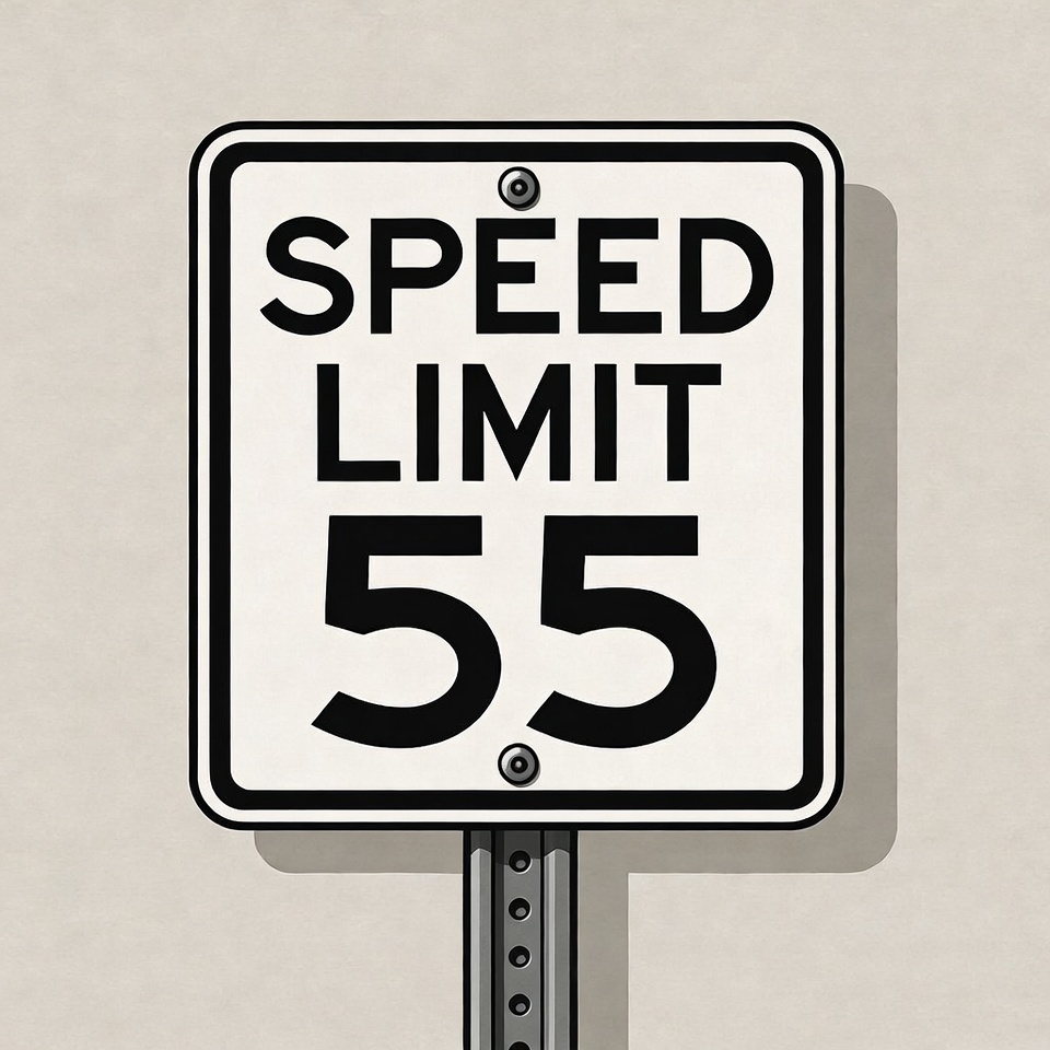 Speed limit sign with visible details Speed limit sign with visible details