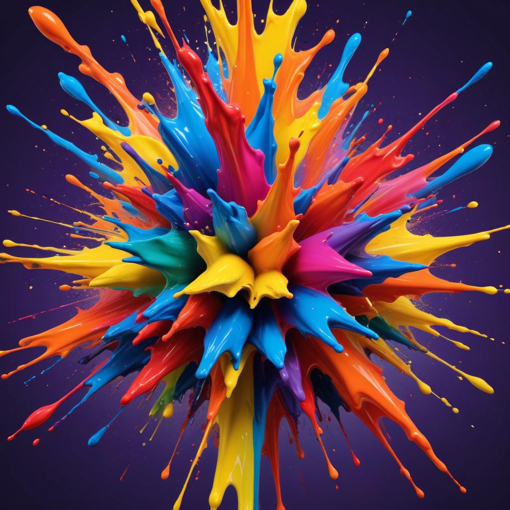 Colorful splash of paint explosion Colorful splash of paint explosion