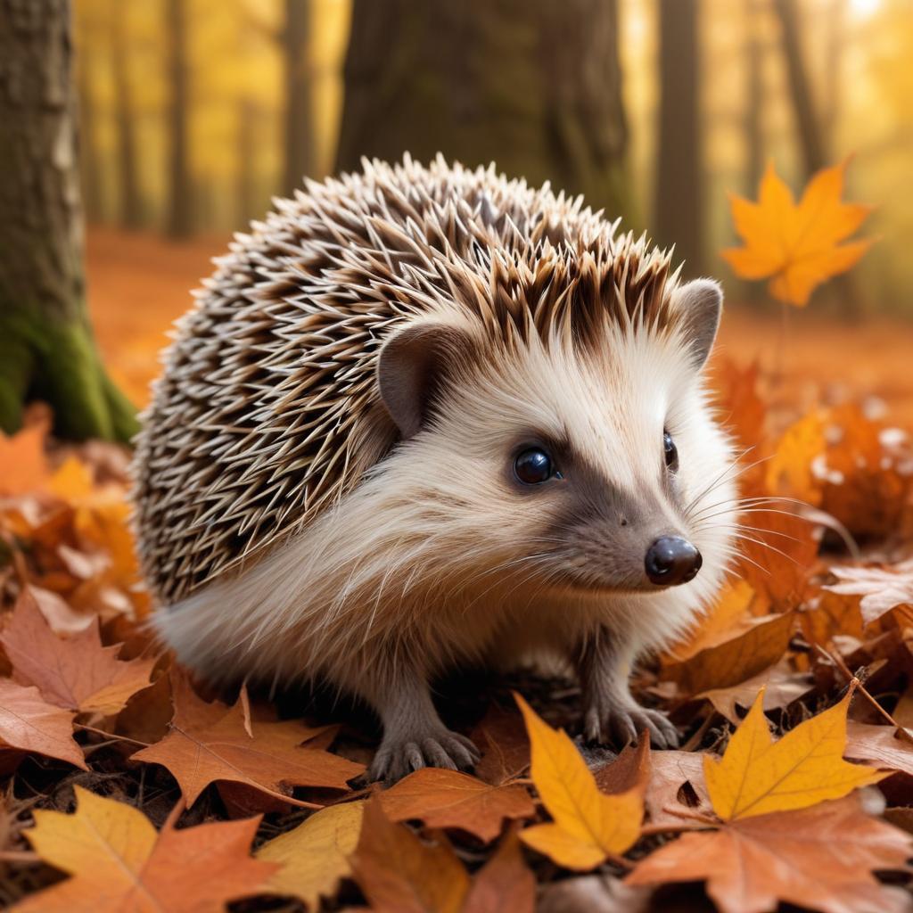 Hedgehog in autumn leaves Hedgehog in autumn leaves