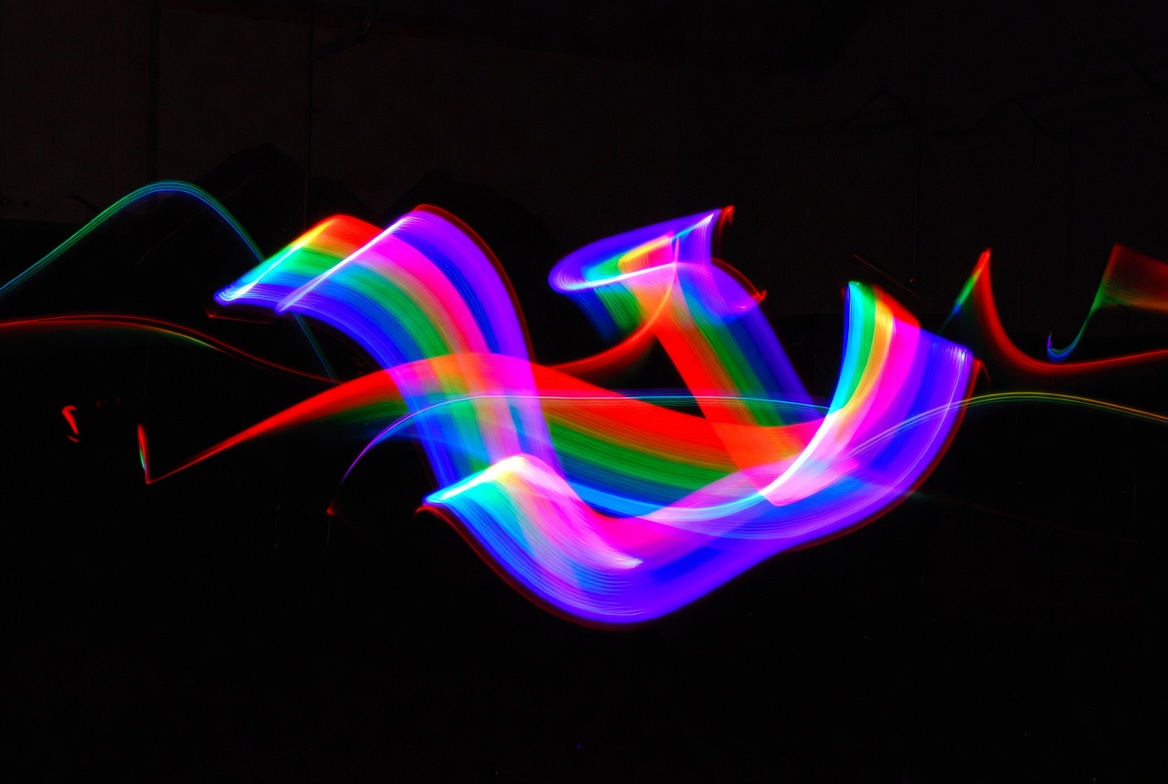 Bright light patterns in motion Bright light patterns in motion