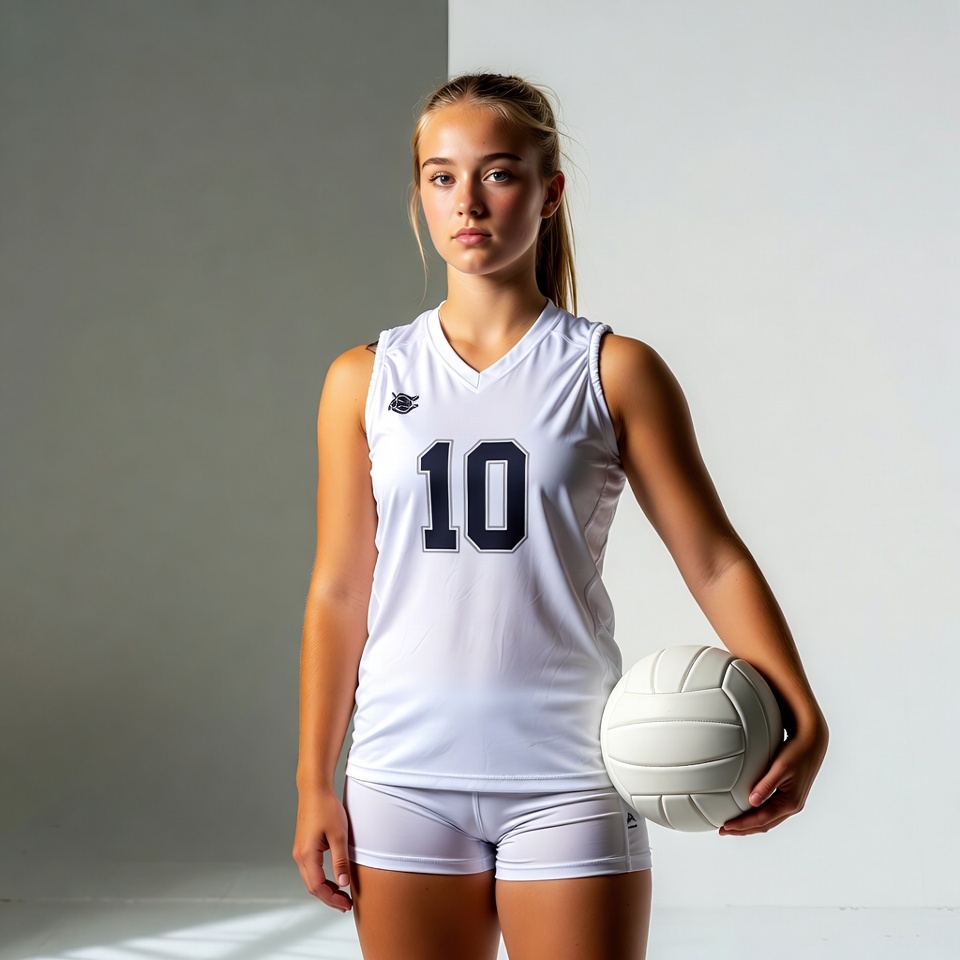 Young volleyball player in action Young volleyball player in action