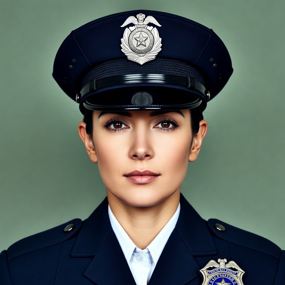 Portrait of a police officer in uniform Portrait of a police officer in uniform