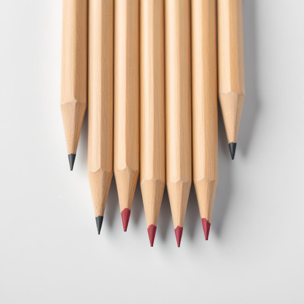 Colored pencils arranged neatly Colored pencils arranged neatly