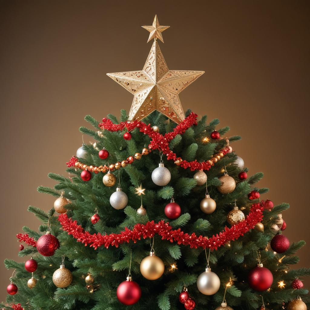 Festive christmas tree decoration Festive christmas tree decoration