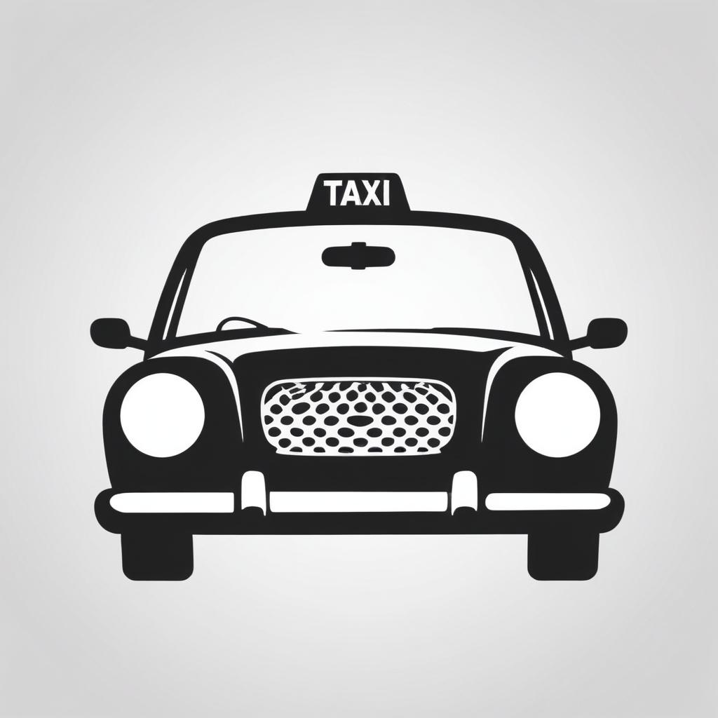 Classic taxi front view design Classic taxi front view design