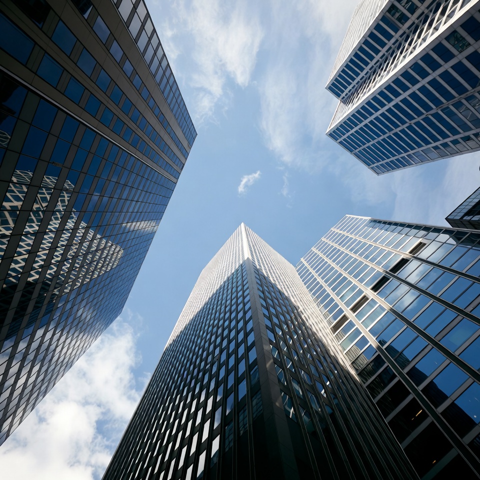 Skyscrapers reaching for sky Skyscrapers reaching for sky