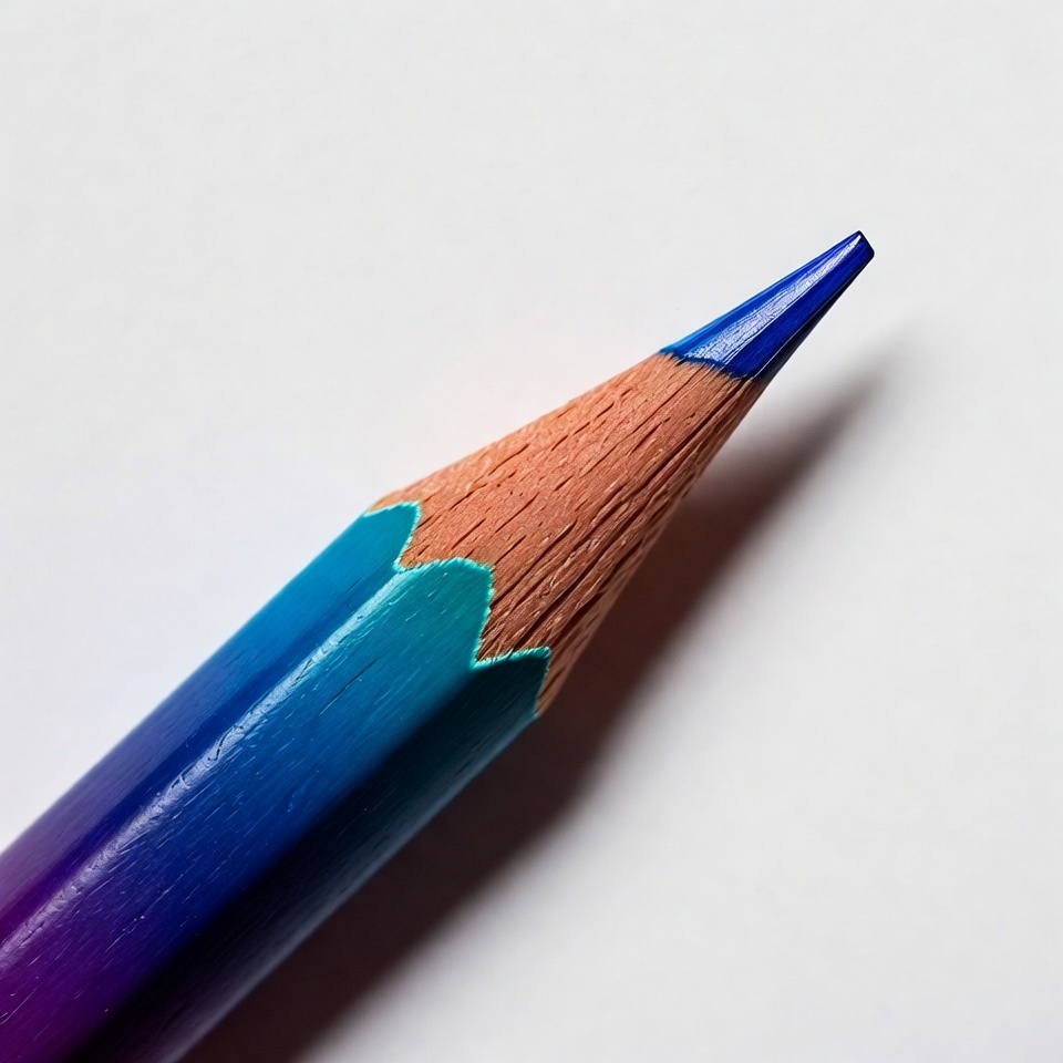 Colorful pencil tip close-up image Colorful pencil tip close-up image
