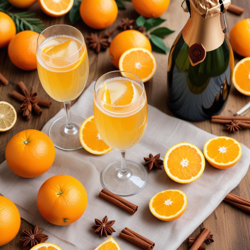 Refreshing orange drink setup Refreshing orange drink setup