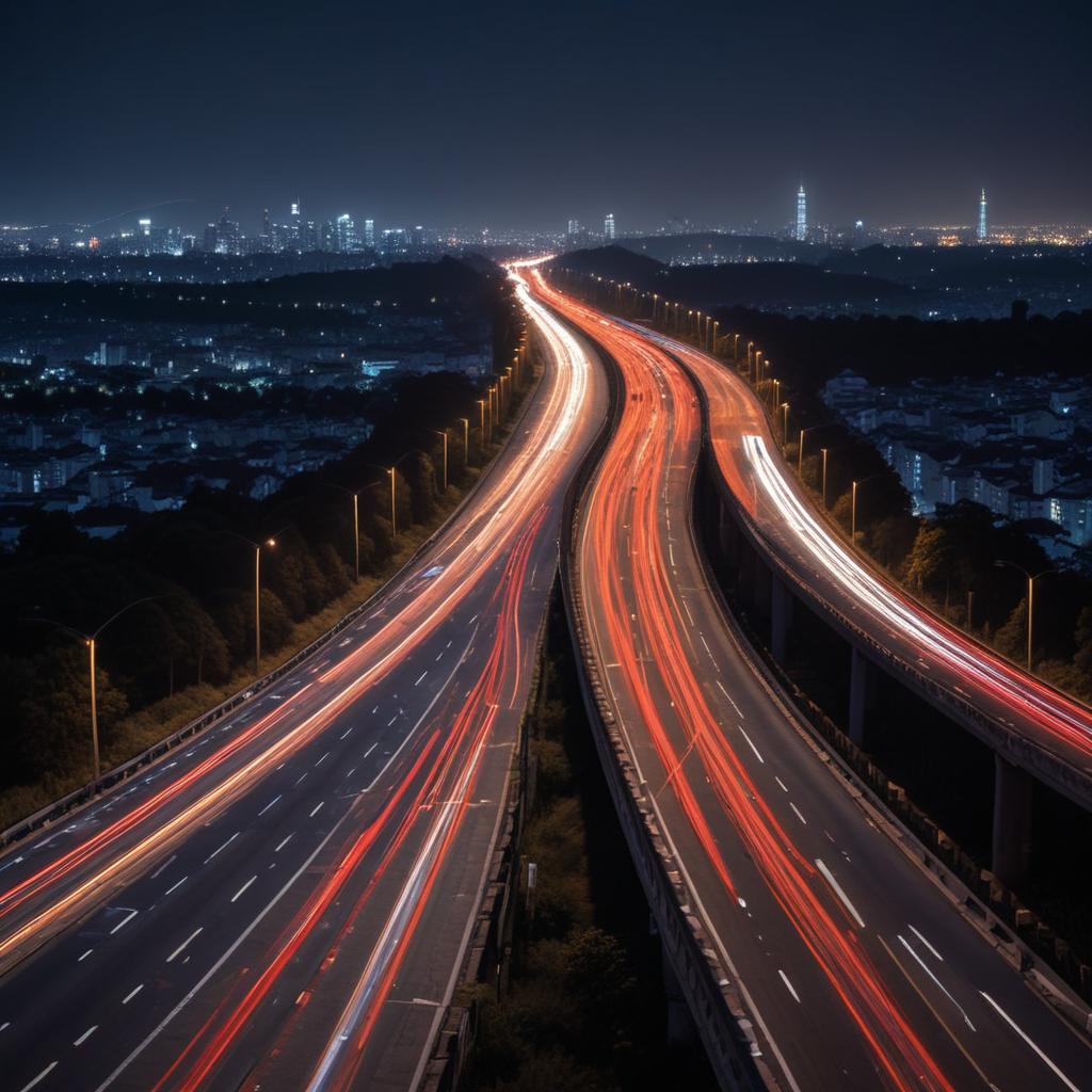 Urban night traffic flow Urban night traffic flow