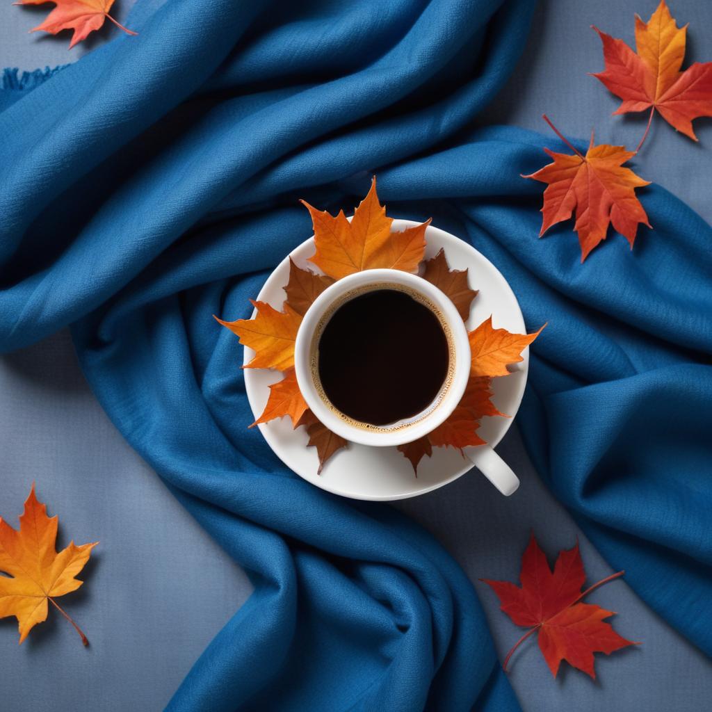 Autumn coffee with leaves Autumn coffee with leaves