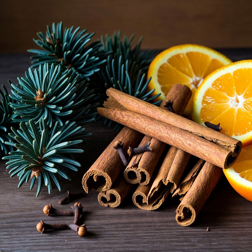 Cinnamon and orange holiday arrangement Cinnamon and orange holiday arrangement