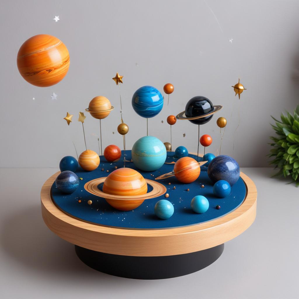 Model of the solar system display Model of the solar system display