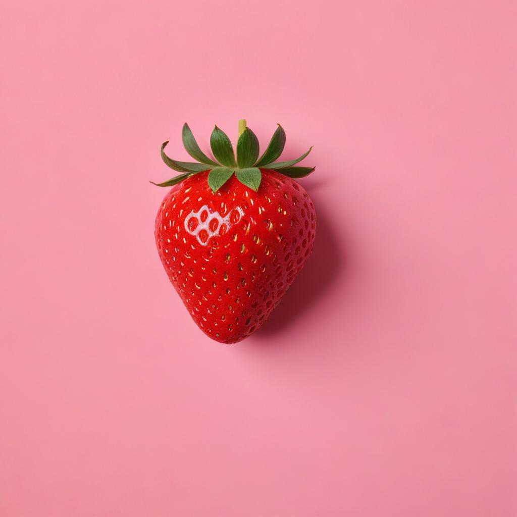 Fresh red strawberry on pink background Fresh red strawberry on pink background