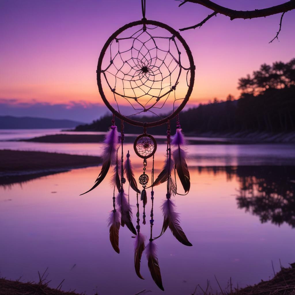 Dream catcher at sunset by the water Dream catcher at sunset by the water