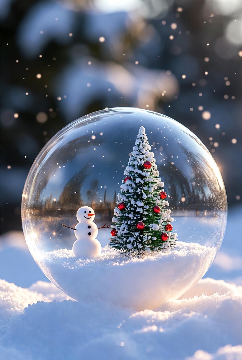 Snow globe with christmas tree Snow globe with christmas tree