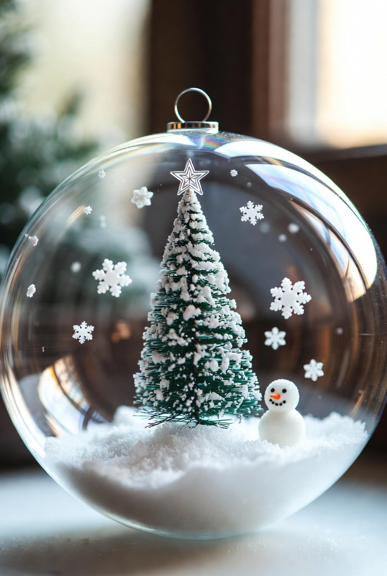 Christmas snow globe scene Christmas snow globe scene