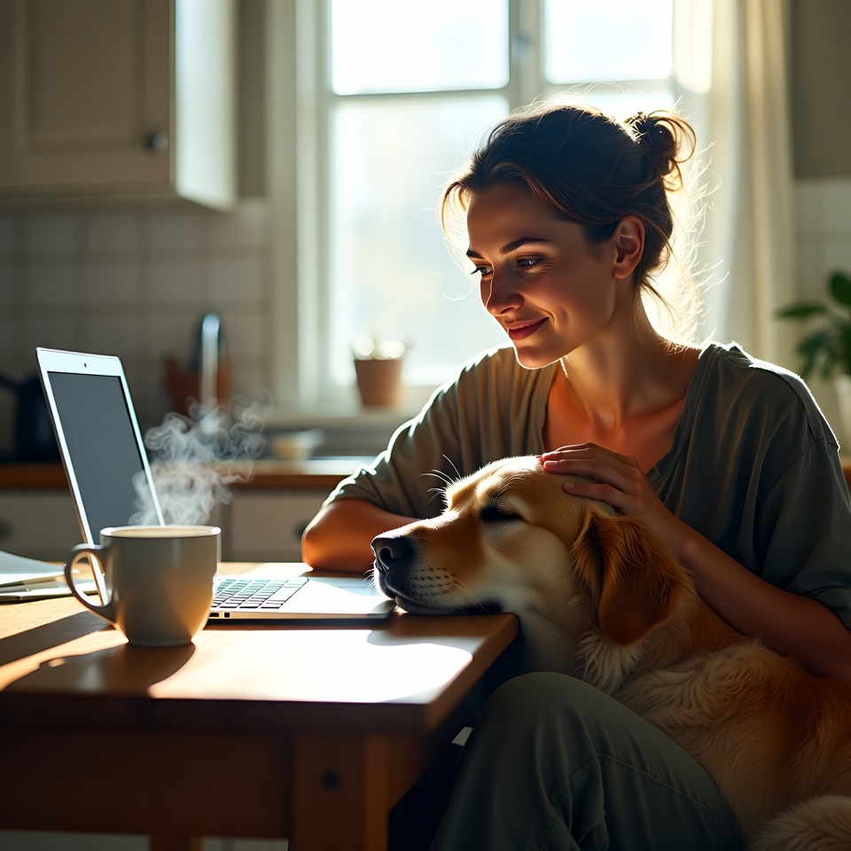 Morning routine with dog Morning routine with dog