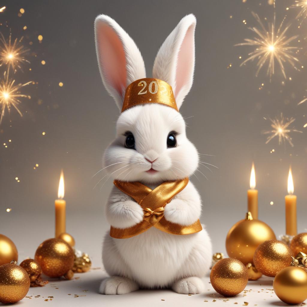 Cute bunny celebrates special occasion Cute bunny celebrates special occasion