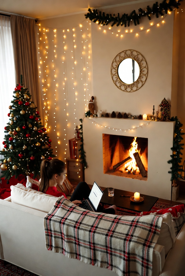 Cozy christmas evening at home Cozy christmas evening at home